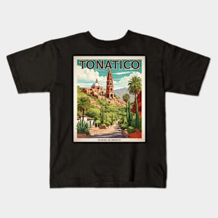 Tonatico Estado de Mexico Vintage Tourism Travel Kids T-Shirt